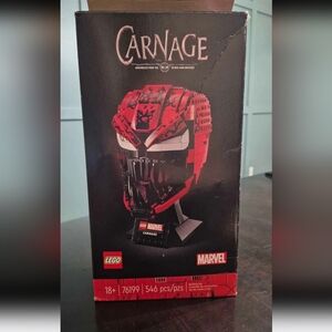 LEGO Marvel Carnage Helmet in Red and Black- Opened Box